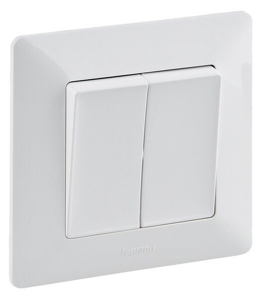 Legrand 755738 Сериен ключ Valena Life 1х, с рамка, бял, - 755738