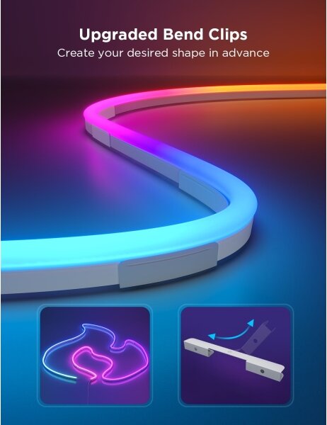 Govee - Neon 2 MATTER гъвкава LED лента 3m RGBIC Wi-Fi