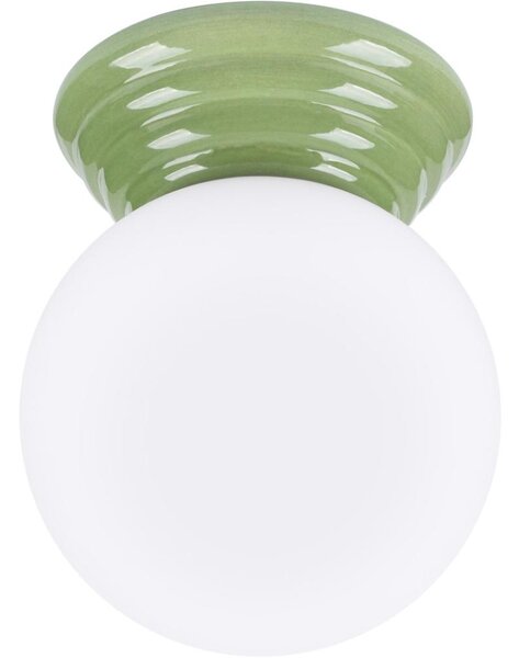 Sollux SL.1900 - Плафон за баня ZORI 1xG9/8W/230V, Ø 12 см, IP44, зелен