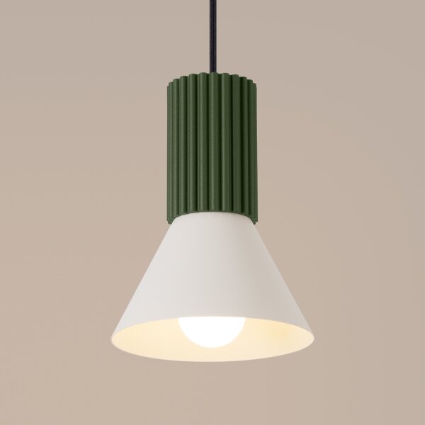 Sollux SL.1872 - Висящ полилей на кабел ESTRIA 1xE14/10W/230V Ø 14 см зелен