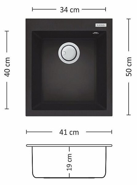Leks BLOOM PLUS Композитна мивка за вграждане