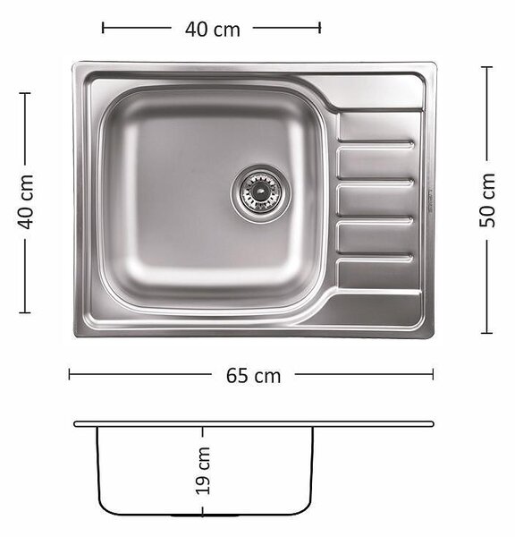 Leks COMPACT BB 65.1 SI Кухненска мивка за вграждане