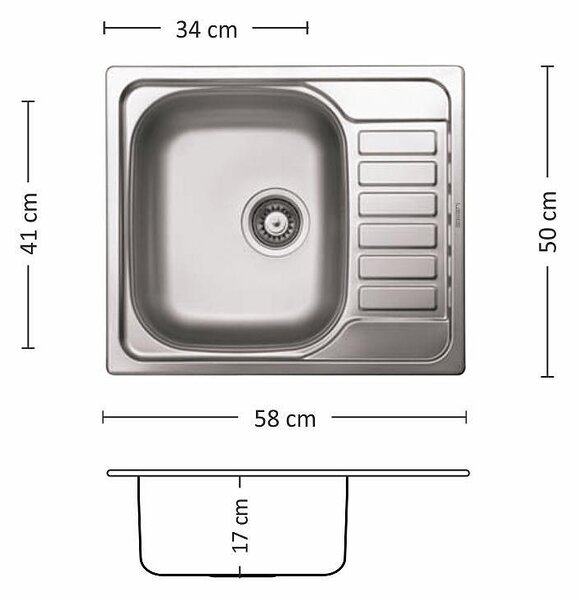 Leks COMPACT 58.1 SI Кухненска мивка за вграждане