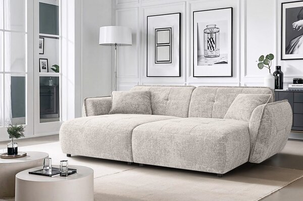 Бежов шенилов диван 252 cm Nelia Big – Ropez