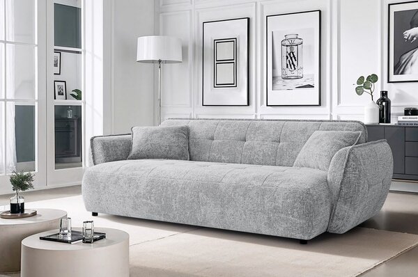 Светлосив шенилов диван 250 cm Nelia Big – Ropez
