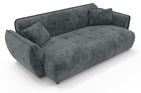 Тъмносив шенилов диван 250 cm Nelia Big – Ropez