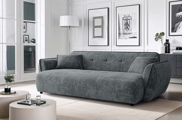 Тъмносив шенилов диван 250 cm Nelia Big – Ropez