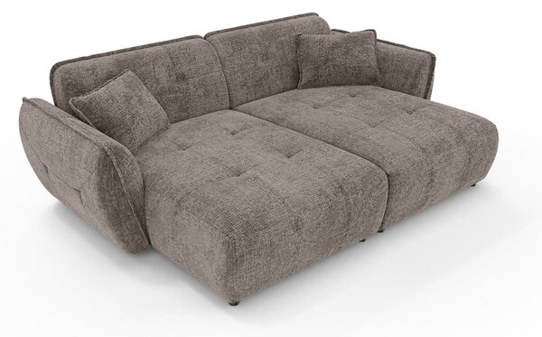 Кафяво-сив шенилов диван 252 cm Nelia Big – Ropez