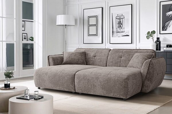 Кафяво-сив шенилов диван 252 cm Nelia Big – Ropez