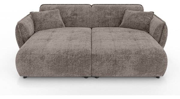Кафяво-сив шенилов диван 252 cm Nelia Big – Ropez