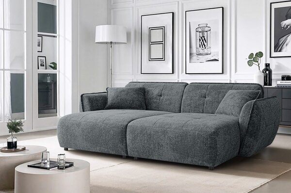 Тъмносив шенилов диван 252 cm Nelia Big – Ropez