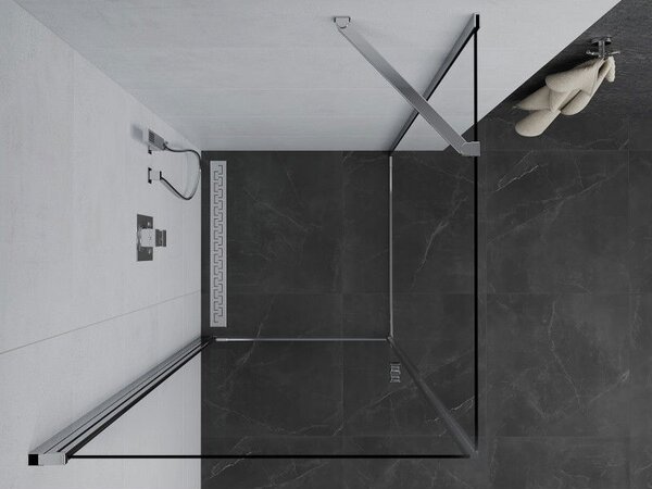 Mexen Pretoria душ кабина с врати 80 x 80 см, прозрачна, хром - 852-080-080-01-00
