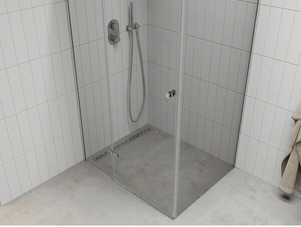 Mexen Roma душ кабина с отваряща се врата 85 x 70 см, прозрачна, хром - 854-085-070-01-00