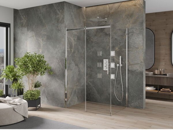 Mexen Omega плъзгаща се душ кабина 100 x 70 см, прозрачна, хром - 825-100-070-01-00