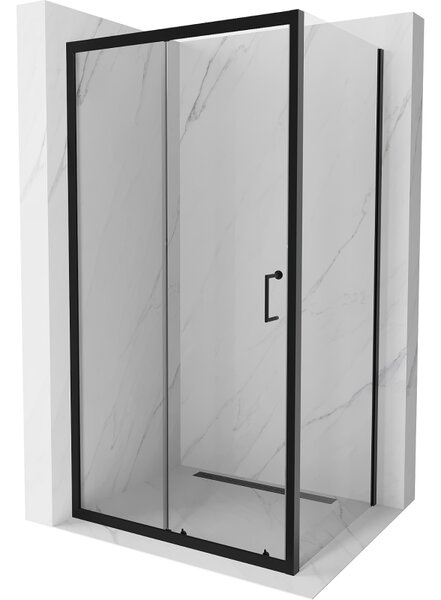 Mexen Apia плъзгаща се душ кабина 100 x 80 см, прозрачна, черна - 840-100-080-70-00