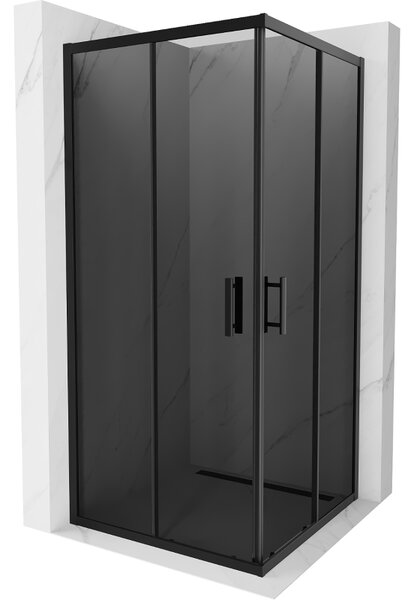 Mexen Rio квадратна душ кабина 90 x 90 см, графит, черна - 860-090-090-70-40