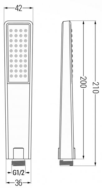 Mexen R-72 ръкохватка за душ 1-функционална, хром - 79572-00