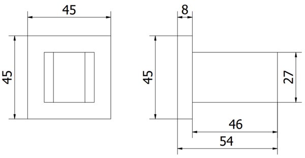 Mexen Cube държач за душ, хром - 79350-00