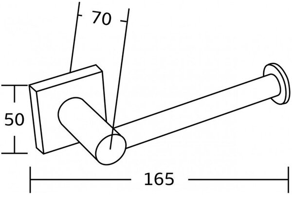 Mexen Rufo държач за тоалетна хартия, черен - 7050933-70