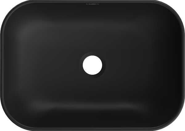 Mexen Rita мивка за плотов монтаж 45 x 32 см, черна мат/златен дизайн линии