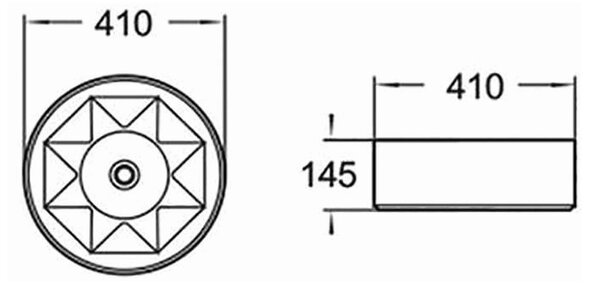Mexen Lupita мивка на плот 41 x 41 см, синя - 22144163