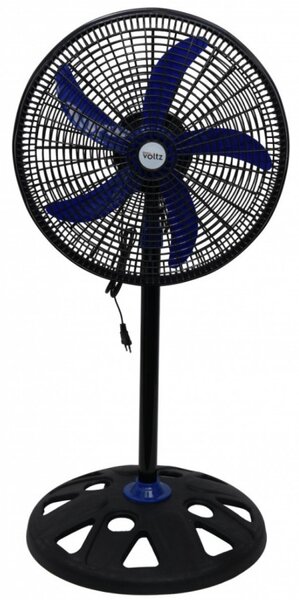 Вентилатор Oliver Voltz OV51760N18, 50W, 18", 3 скорости, Светлинен индикатор, Регулиране, Черен/син