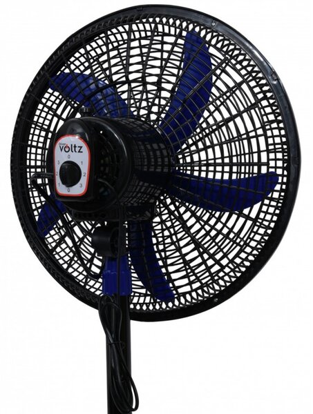 Вентилатор Oliver Voltz OV51760N18, 50W, 18", 3 скорости, Светлинен индикатор, Регулиране, Черен/син