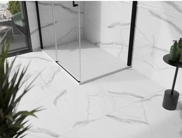 Mexen Stone+ правоъгълна композитна поддушова тава 80 x 70 см, бяла - 44107080