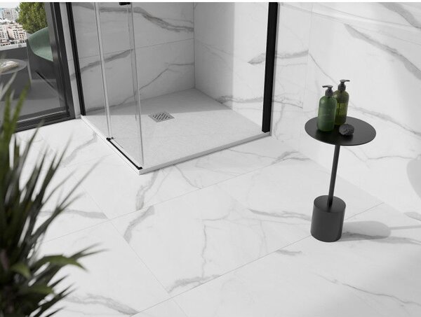 Mexen Stone+ квадратен композитен душ-кабинен под 70 х 70 см, бял - 44107070