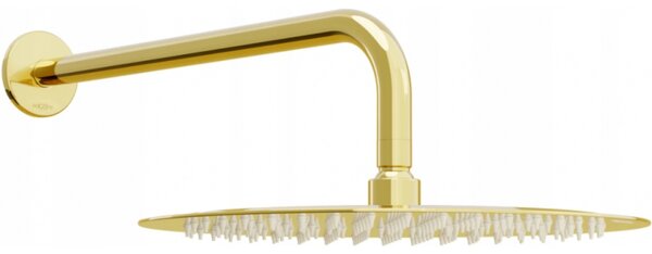 Mexen Slim 30 см дъждовен душ с душ рамо, злато - 79230211-50