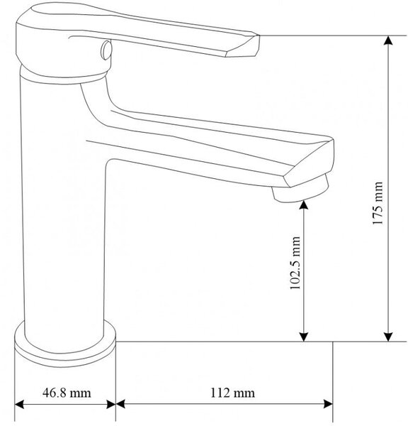Mexen Sabre смесител за мивка, бял - 72100-20