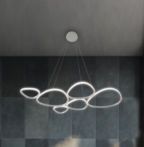 LED полилей на кабел HELIX LED/61W/230V сребрист