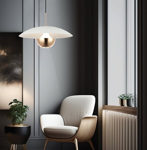 LED полилей на кабел VALIA LED/9W/230V бял/златен