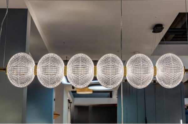 LED полилей на кабел PELLUCID LED/23W/230V златист/прозрачен