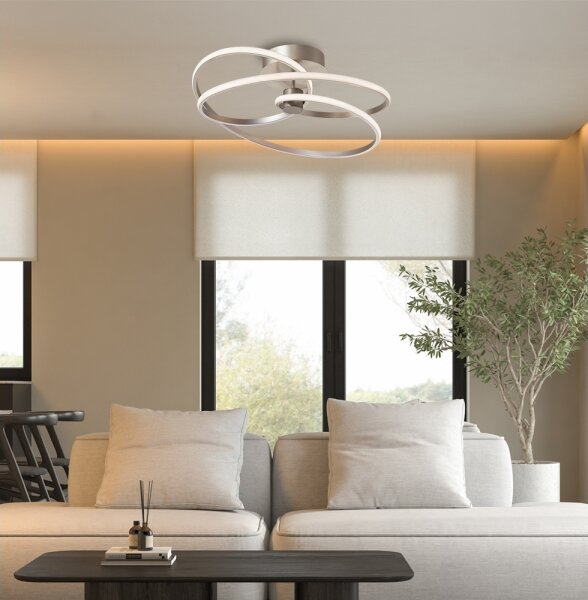 LED плафонен полилей CORT LED/40W/230V, сребрист