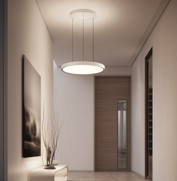 LED полилей на кабел DENVER LED/76W/230V бежов