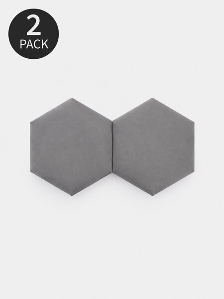 Sinsay - Тапицирани шестоъгълни стенни панели 2 pack - Светло сиво