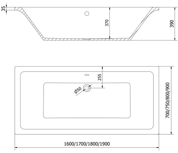 Mexen Cube правоъгълна вана 180 x 80 см с корпус и 2-крилен параван 100 см