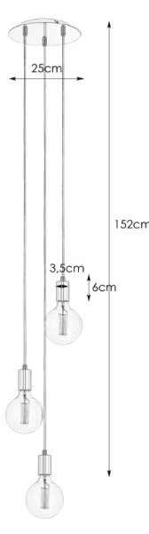 Markslöjd 106334 - Полилей на верижка SKY 3xE27/60W/230V