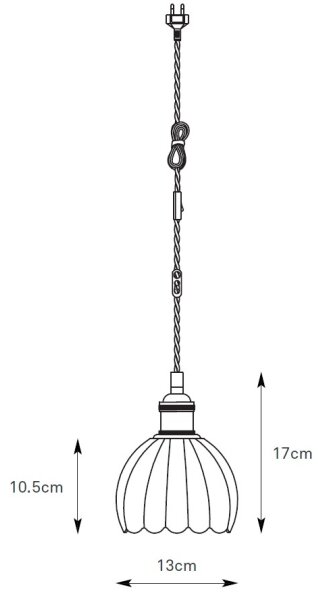 Markslöjd 109138 - Висяща лампа на кабел GOTA 1xE14/40W/230V димчато зелено/месинг