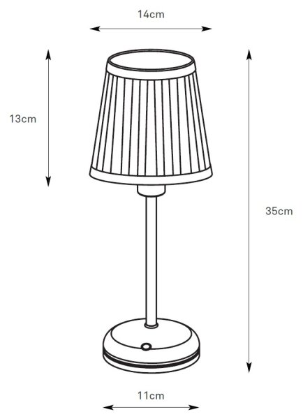 Markslöjd 109126 - LED димируема акумулаторна настолна лампа ANNO 1xE14/2W/2000 mAh бяла/месинг