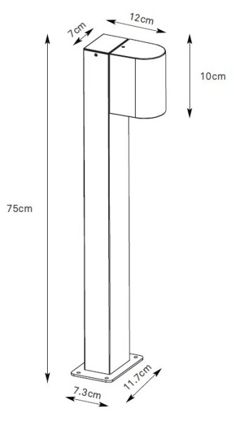 Markslöjd 109113 - LED димируема външна лампа ALOR LED/4,9W/230V IP65 черна