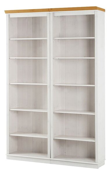 Бяла библиотека от масивен бор 148x223 cm Anita – Støraa