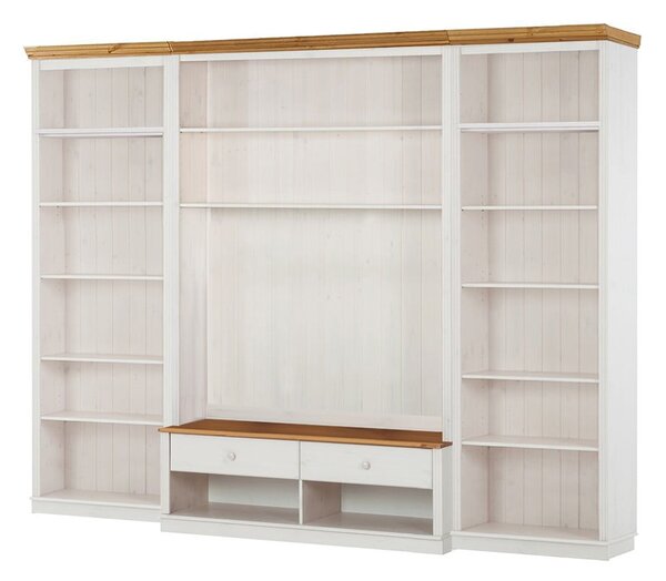 Бял TV комплект от от масивен бор 288x223 cm Anita – Støraa
