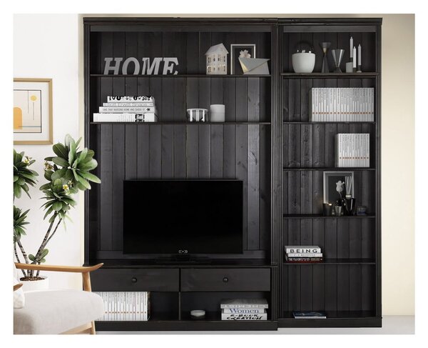 Кафяв TV комплект от от масивен бор 214x223 cm Anita – Støraa