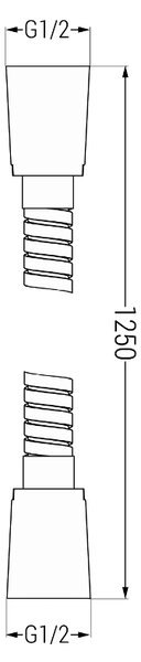 Mexen маркуч за душ 125 см, златист - 79435-50