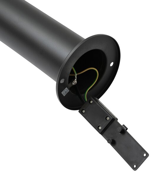 Модерна външна лампа черна 80 см IP44 с LED - Roxy