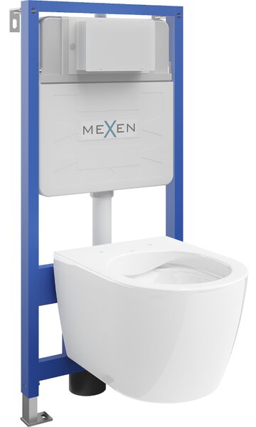 Mexen Carmen вграден комплект WC рама Fenix Slim с тоалетна чиния, бял гланц