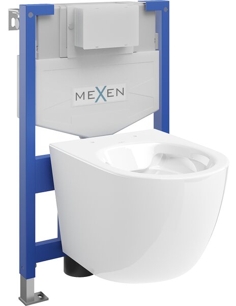 Mexen Lena вграден комплект WC стойка Fenix XS-F с тоалетна чиния, бял гланц