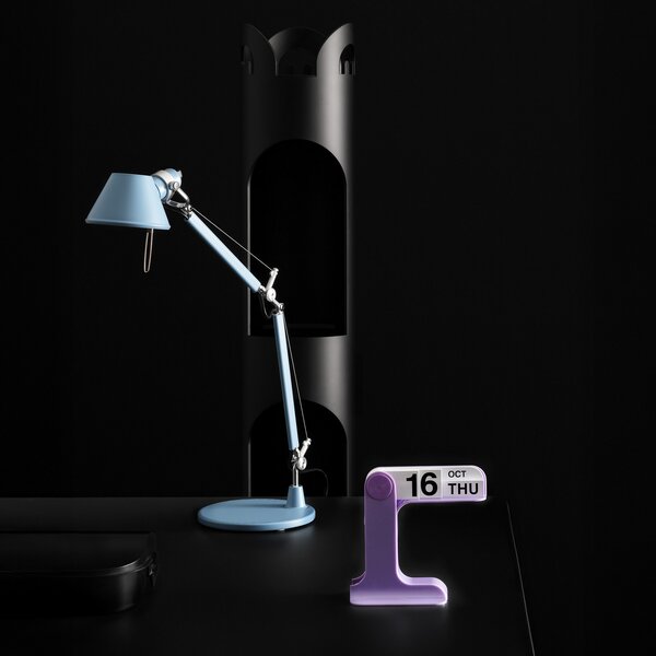 Artemide настолна лампа Tolomeo Micro, светлосиня, Син, кабинет / офис, Алуминий, Дизайн, Сенник за маса